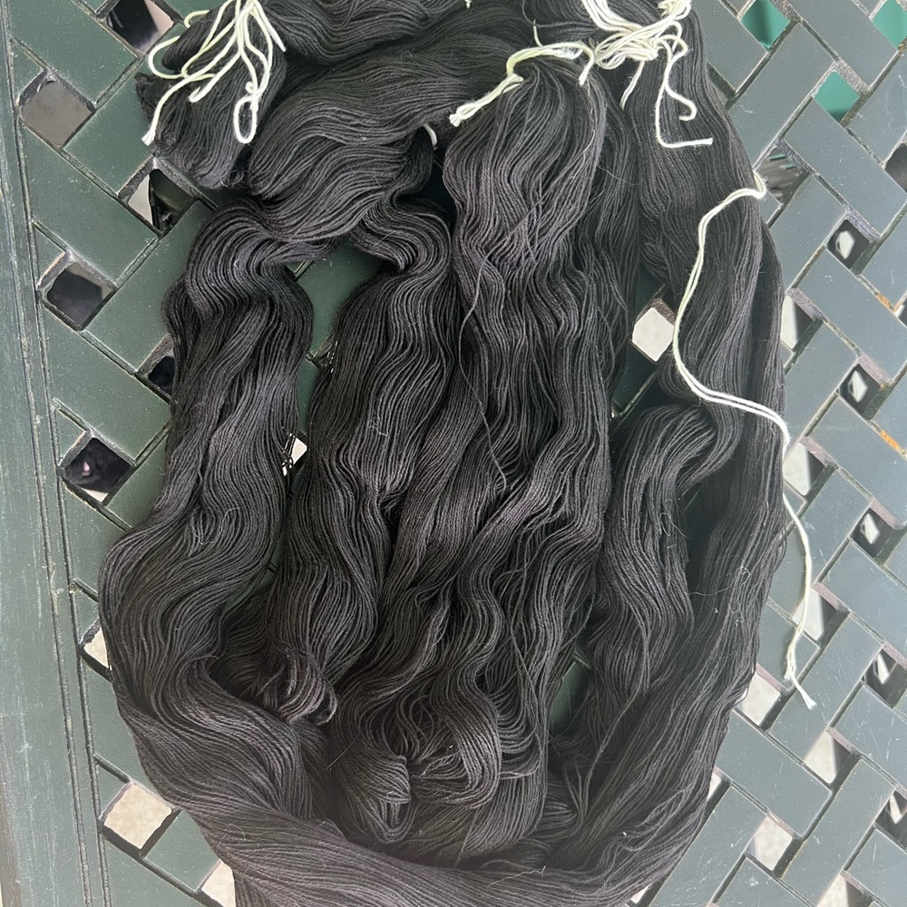 Skein of black yarn